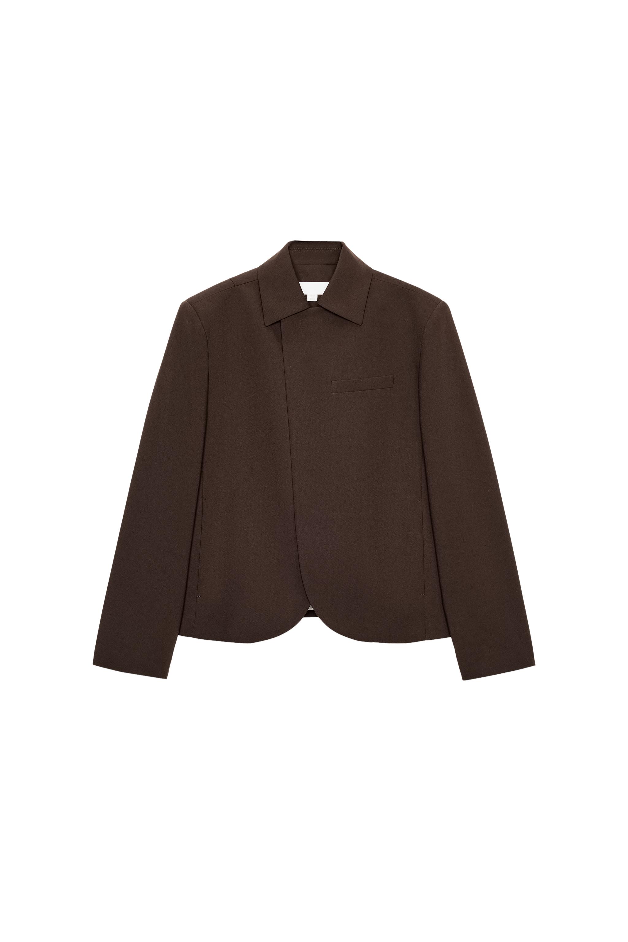 DOUBLE BREASTED LAPEL COLLAR BLAZER